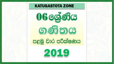 Photo of 2019 Grade 06 Mathematics First Term Test Paper | Katugastota Zone