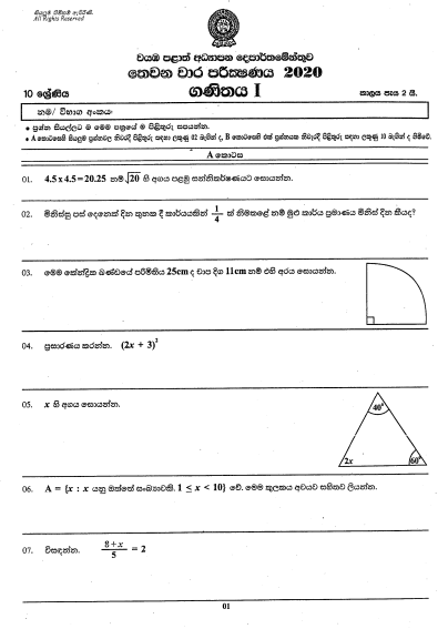 maths paper term 3 grade 8