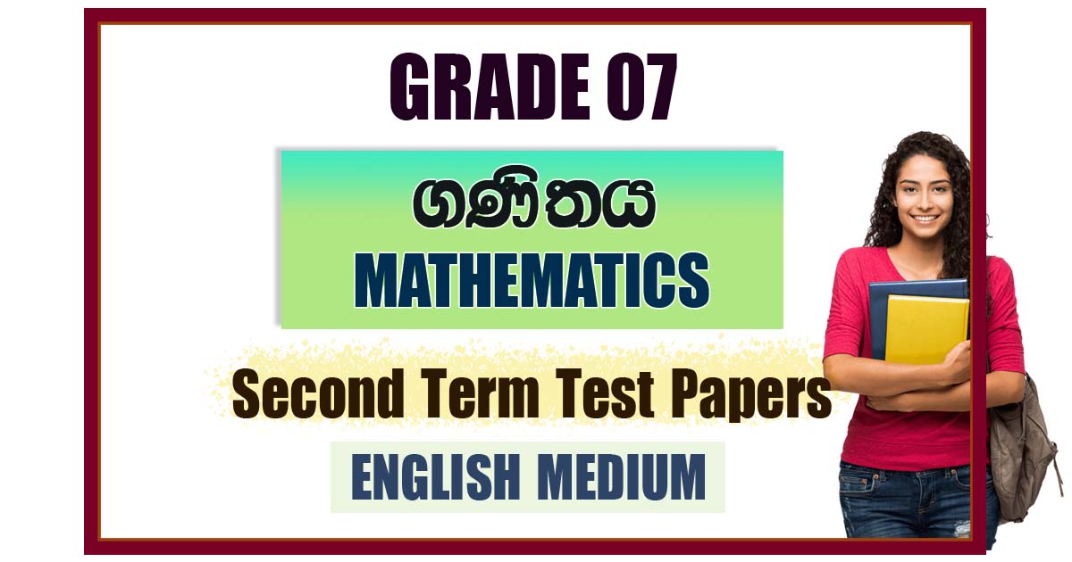 grade 7 maths second term test papers english medium pdf