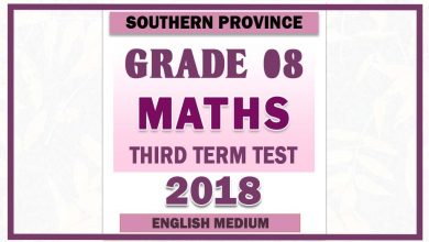 Photo of 2018 Grade 08 Maths Third Term Paper | English Medium – Southern Province