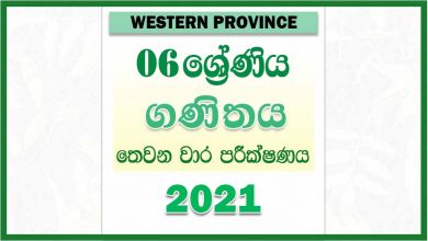 Photo of 2021 Grade 06 Maths Third Term Paper |  Western Province