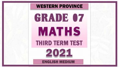 Photo of 2021 Grade 07 Maths Third Term Paper | English Medium – Western Province