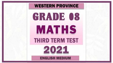 Photo of 2021 Grade 08 Maths Third Term Paper | English Medium – Western Province